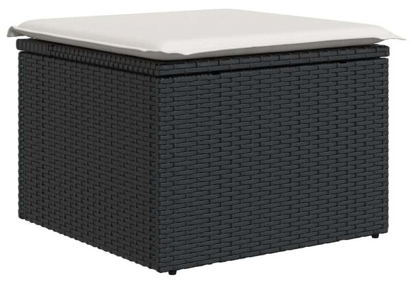 VidaXL Polyrattan Kerti Ülőgarnitúra - 8 részes - Fekete