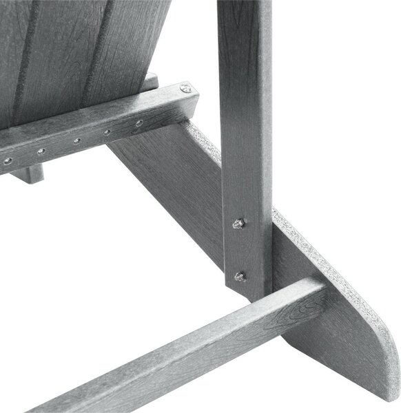 Adirondack székek 2 db Világosszürke 74x82x90 cm HDPE