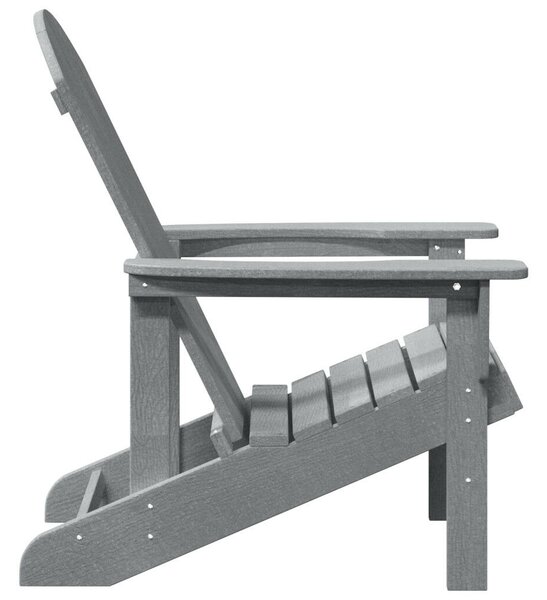 Adirondack székek 2 db Világosszürke 74x82x90 cm HDPE