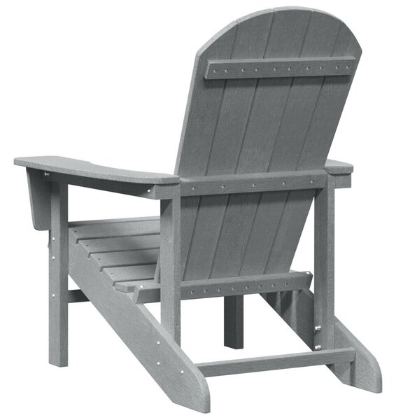 Adirondack székek 2 db Világosszürke 74x82x90 cm HDPE