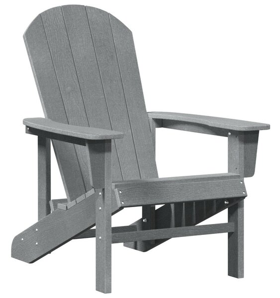 Adirondack székek 2 db Világosszürke 74x82x90 cm HDPE