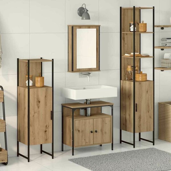4 részes fürdőszoba bútor szett artisan tölgyből