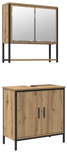 2 darabos fürdőszobabútor szett artisan tölgy falemez