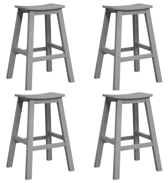 Bárszékek 6 db Világosszürke HDPE