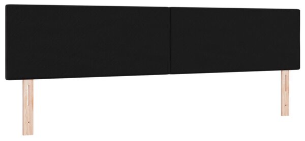 LED Fejtámla Gombos Kárpitozott Fekete 100 cm Bársony