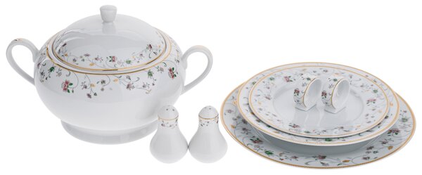 TEMPO-KONDELA GARIDA TYP 3, étkészlet, 57 db-os szett, porcelán