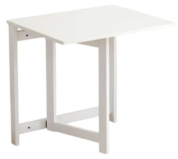 Arredamenti, Space, falra szerelhető összecsukható asztal, 79x64 cm, tömör bükkfa, melamin felület, gyors és egyszerű összeszerelés, csúszásgátló lábak, elegáns és praktikus kialakítás, fehér
