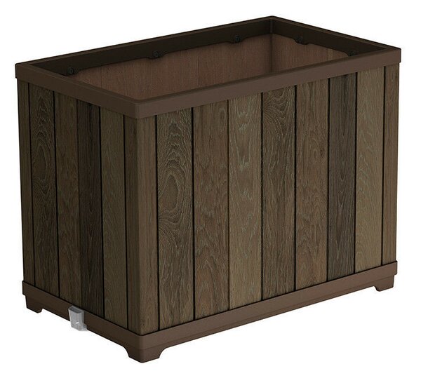 Keter Deco Rectangle Tall Walnut műanyag virágláda 76 x 45,5 x 55 cm