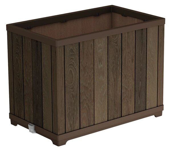 Keter Deco Rectangle Tall Walnut műanyag virágláda 76 x 45,5 x 55 cm