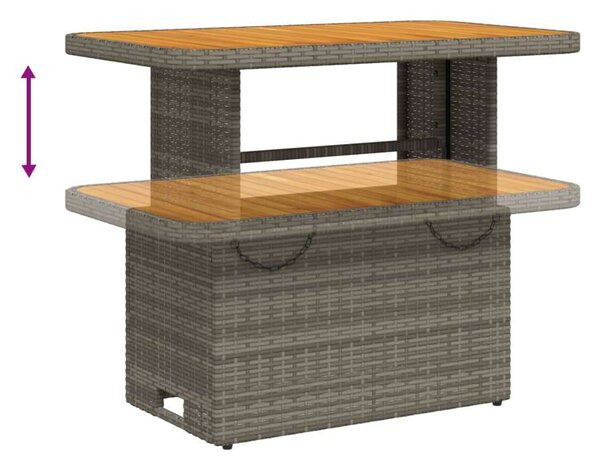 VidaXL Polyrattan Kerti Ülőgarnitúra - 3 részes - Szürke