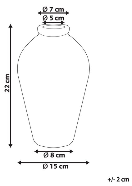 Virágtartó váza MALLIA Kőcserép 22 cm Fehér