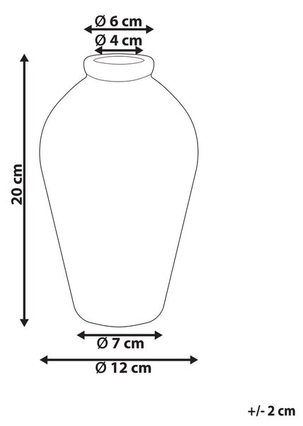 Virágtartó váza MALLIA Kőcserép 20 cm Fehér
