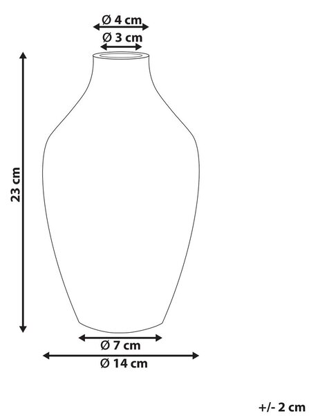 Virágtartó váza HELIKE Kőcserép 23 cm Fehér