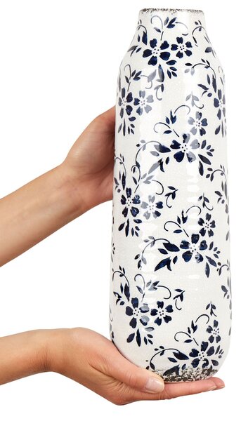 Virágtartó váza MULAI Kőcserép 35 cm Fehér