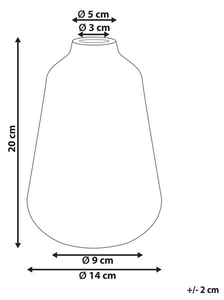 Virágtartó váza MARONEIA Kőcserép 20 cm Fehér
