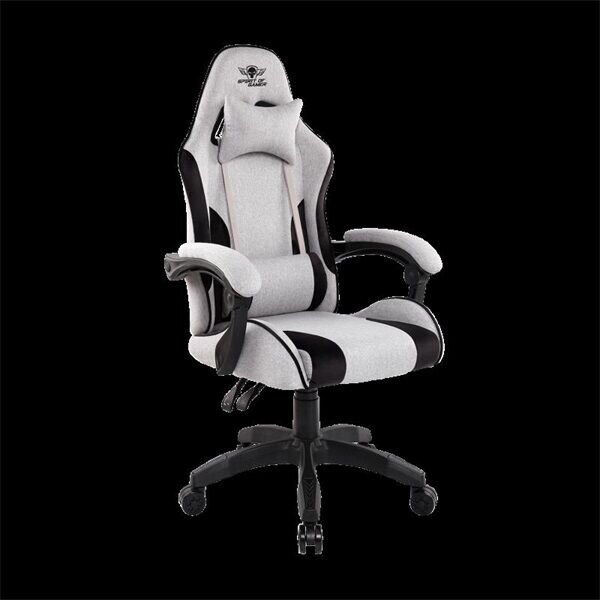 Spirit of Gamer szék, ARENA Light Grey (állítható magasság; párnázott kartámasz; PU; max.120kg-ig, világos-szürke)