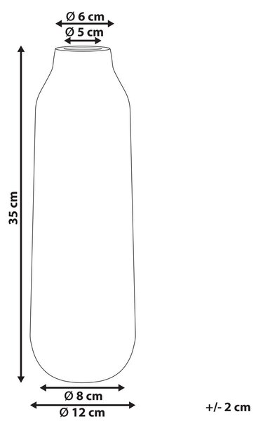 Virágtartó váza MULAI Kőcserép 35 cm Fehér