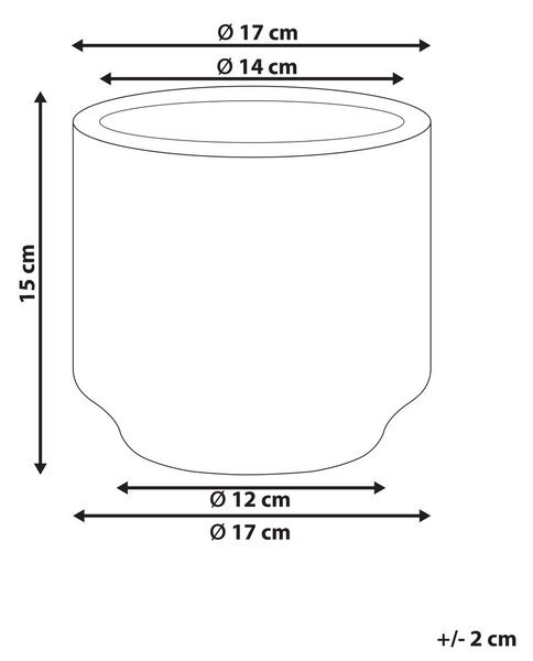 Virágtartó váza MYOS Kőcserép 15 cm Fehér