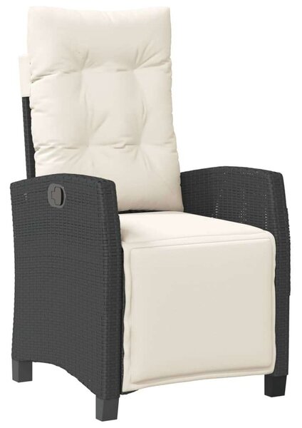 VidaXL Polyrattan Kerti Étkezőgarnitúra - 9 részes - Fekete