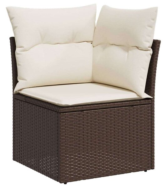 Polyrattan Kerti Ülőgarnitúra - 9 részes - Barna