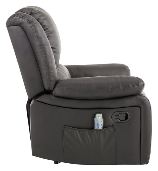 Pepita COMFORT XXL dönthető Masszázsfotel 8 masszázspont, melegítő funkció, távirányító - Fekete