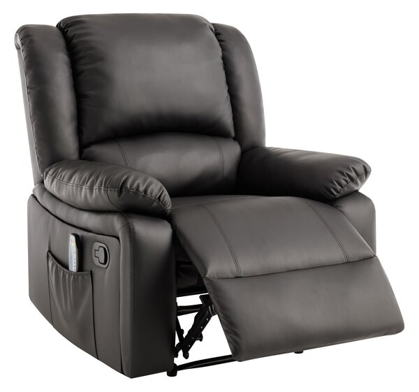 Pepita COMFORT XXL dönthető Masszázsfotel 8 masszázspont, melegítő funkció, távirányító - Fekete