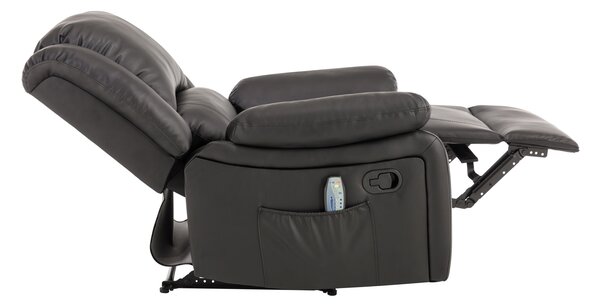 Pepita COMFORT XXL dönthető Masszázsfotel 8 masszázspont, melegítő funkció, távirányító - Fekete