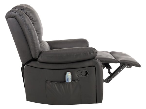 Pepita COMFORT XXL dönthető Masszázsfotel 8 masszázspont, melegítő funkció, távirányító - Fekete