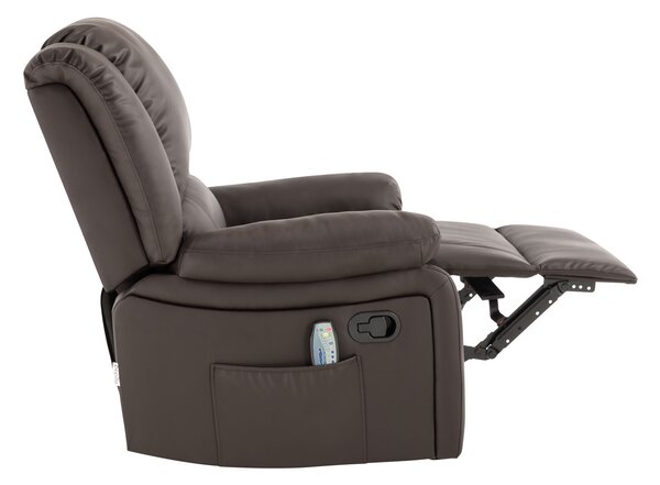 Pepita COMFORT XXL dönthető Masszázsfotel 8 masszázspont, melegítő funkció, távirányító - Barna