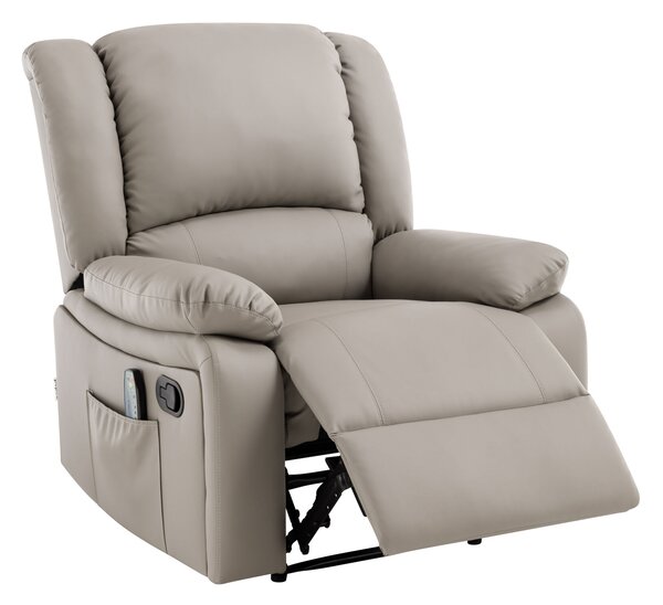 Pepita COMFORT XXL dönthető Masszázsfotel 8 masszázspont, melegítő funkció, távirányító - Sötét bézs