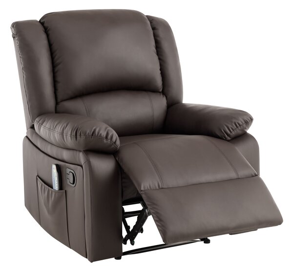 Pepita COMFORT XXL dönthető Masszázsfotel 8 masszázspont, melegítő funkció, távirányító - Barna