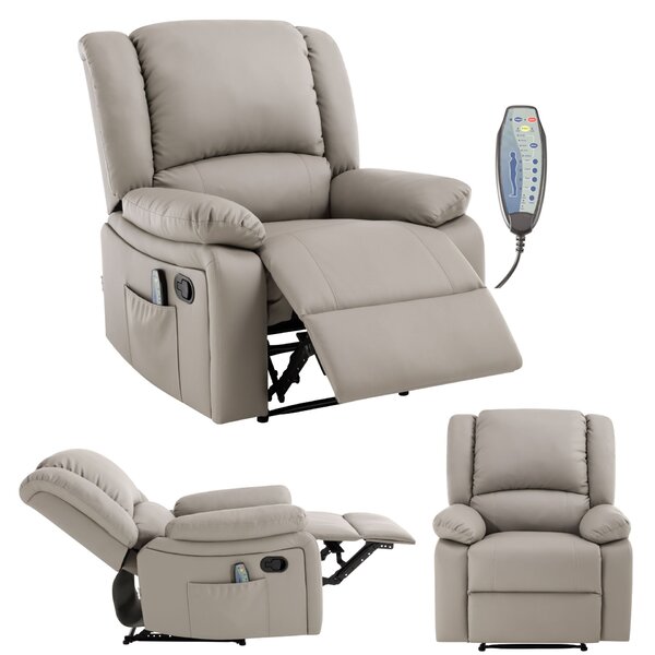 Pepita COMFORT XXL dönthető Masszázsfotel 8 masszázspont, melegítő funkció, távirányító - Sötét bézs