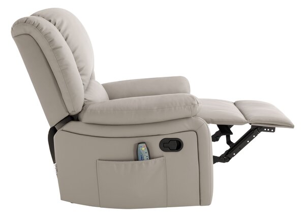 Pepita COMFORT XXL dönthető Masszázsfotel 8 masszázspont, melegítő funkció, távirányító - Sötét bézs