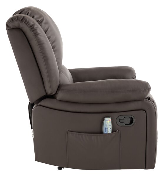 Pepita COMFORT XXL dönthető Masszázsfotel 8 masszázspont, melegítő funkció, távirányító - Barna