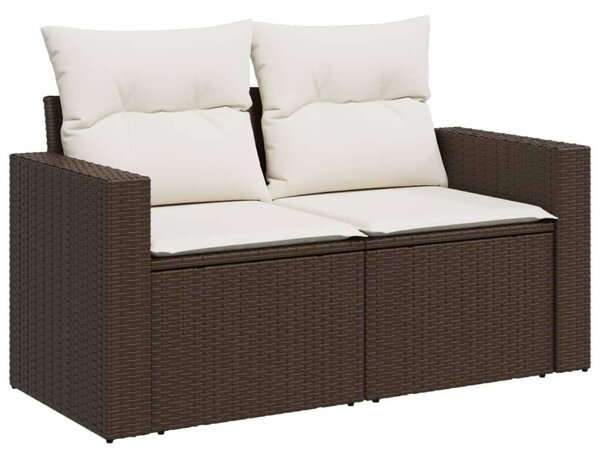 Polyrattan Kerti Ülőgarnitúra - 9 részes - Barna