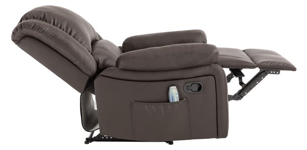 Pepita COMFORT XXL dönthető Masszázsfotel 8 masszázspont, melegítő funkció, távirányító - Barna