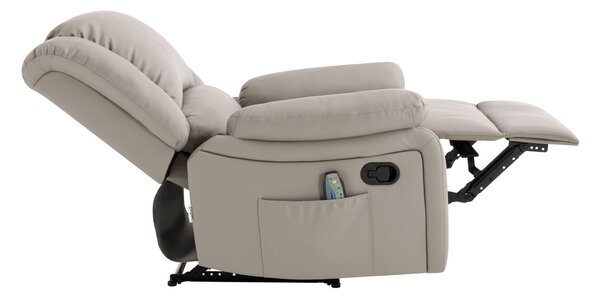 Pepita COMFORT XXL dönthető Masszázsfotel 8 masszázspont, melegítő funkció, távirányító - Sötét bézs