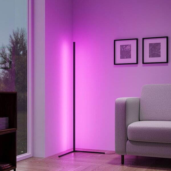 Fekete LED állólámpa (magasság 141 cm) Level – Reality