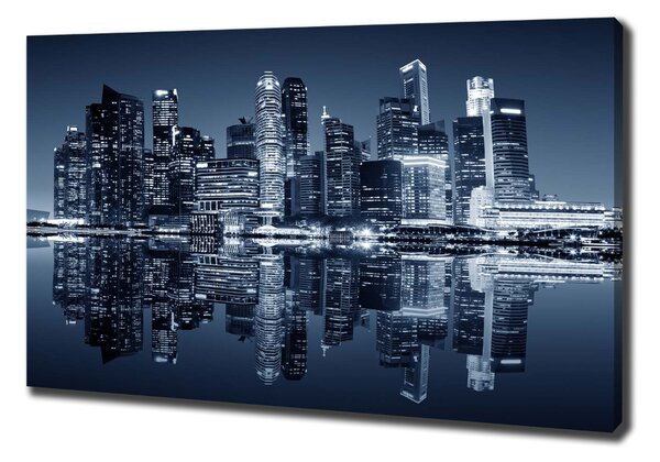 Vászonfotó Singapore éjjel