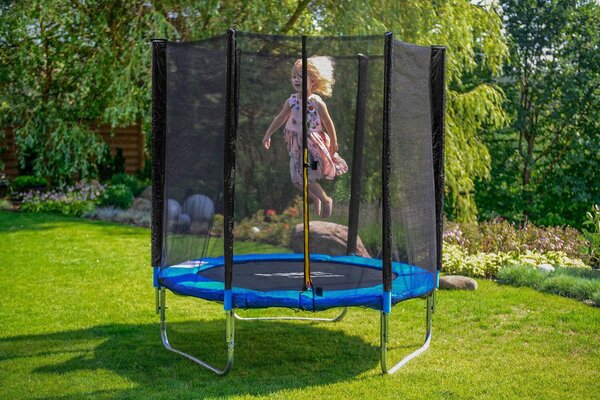 Funfit 183cm külső hálós Trambulin - kék