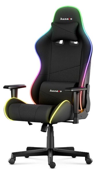Gamer szék mesh RGB LED fekete