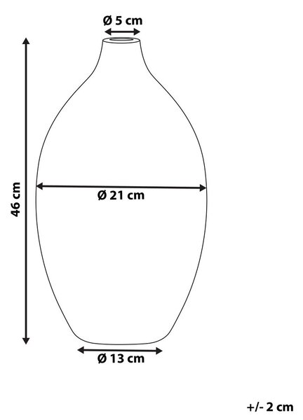 Dekor váza BAEZA Kerámia 46 cm Fehér