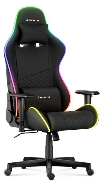 Gamer szék mesh RGB LED fekete