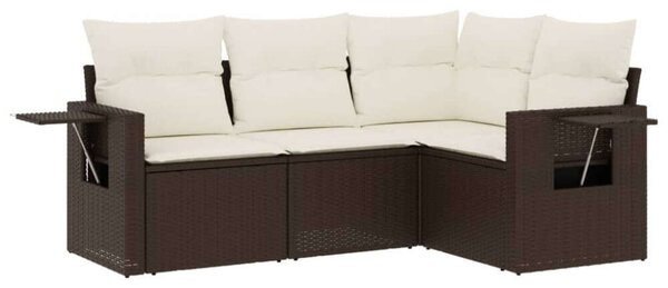 VidaXL Polyrattan Kerti Ülőgarnitúra - 4 részes - Barna