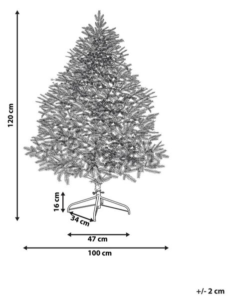 Karácsonyfa műhóval MASALA 120 cm Fehér