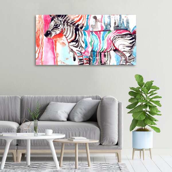 Vászonkép nyomtatás Színes zebra