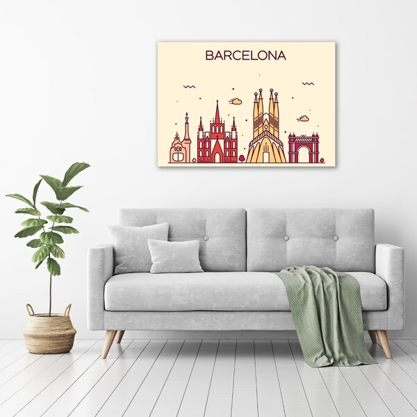 Vászon nyomtatás Felirattal barcelona