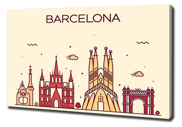 Vászon nyomtatás Felirattal barcelona
