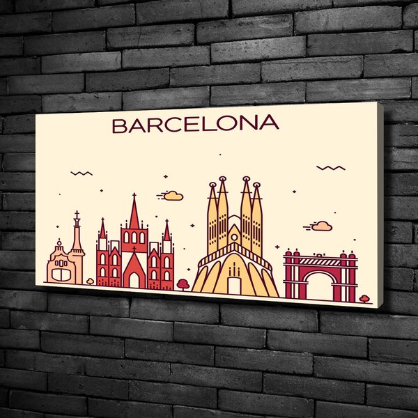 Vászon nyomtatás Felirattal barcelona