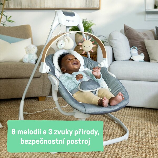 Ingenuity Parker™ zenélő hintaszék 0 hónapos kortól, 9 kg-ig